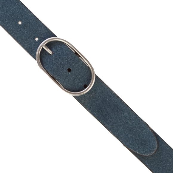 Women\'s Leather Bold Fashion Statement Belts, Suede Center Bar-chambray Blue,🤓